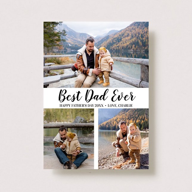 Trendy Typography 3 Photo Collage Father's Day (Creator Uploaded)