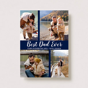 Trendy Typography 4 Photo Collage Father's Day