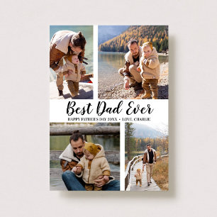 Trendy Typography 4 Photo Collage Father's Day