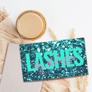 Trendy Typography Beauty Makeup Artist Lashes  Business Card