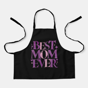 Trendy Typography Best Mum Ever Apron