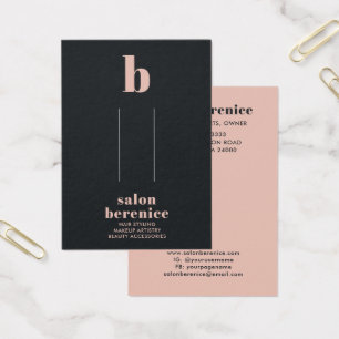 Trendy Typography Blush Black Hair Clips Display