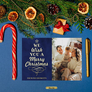 Trendy Typography Christmas Tree Photo Real