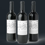 Trendy Typography Doodle Stars Christmas Holiday Wine Label<br><div class="desc">Trendy and modern,  signature script Christmas holiday phrase "the most wonderful time of the year" with cute hand drawn doodle stars. Labels feature,  3 lines for custom text.</div>