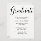 Trendy Typography | Photo Graduation Party Invitation (Back)