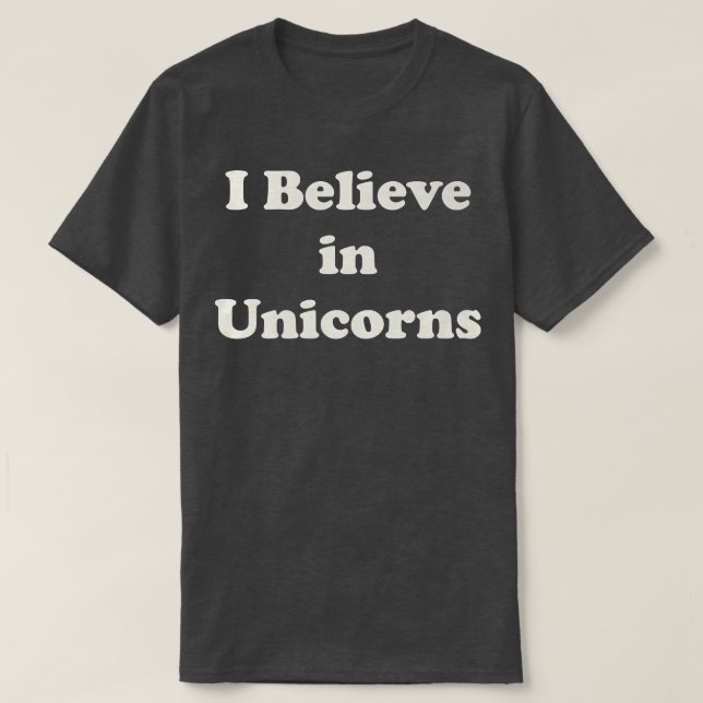 Trendy Unicorn Believer Simple Tet  T-Shirt (Design Front)