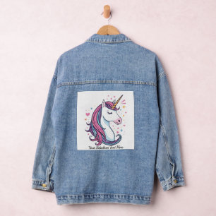 Trendy Unicorn Customizable Magical Fashion Gift Denim Jacket