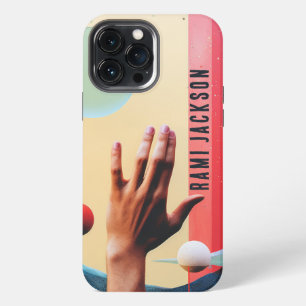Trendy Unique Colourful Abstract Monogram Name iPhone 13 Pro Max Case