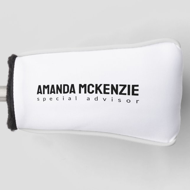 Trendy Unique Creative Minimalist Design Golf Head Cover (Front)