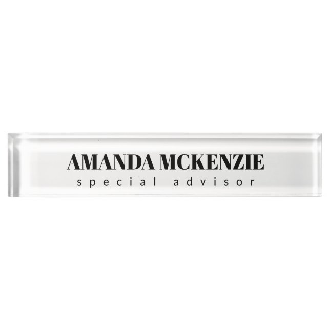 Trendy Unique Creative Minimalist Design Nameplate (Front)