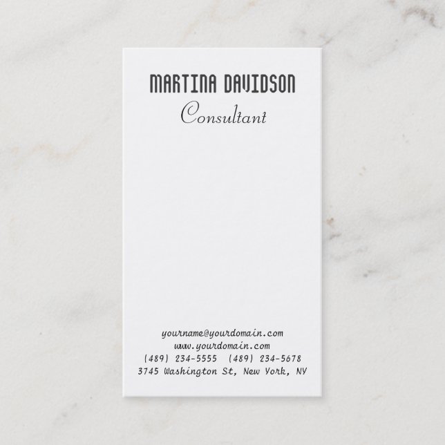 Trendy Unique Creative Professional Business Card (Front)
