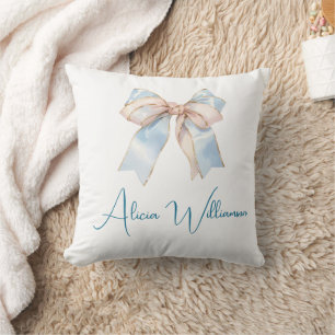 Trendy unique Cute blue Personalized   Cushion