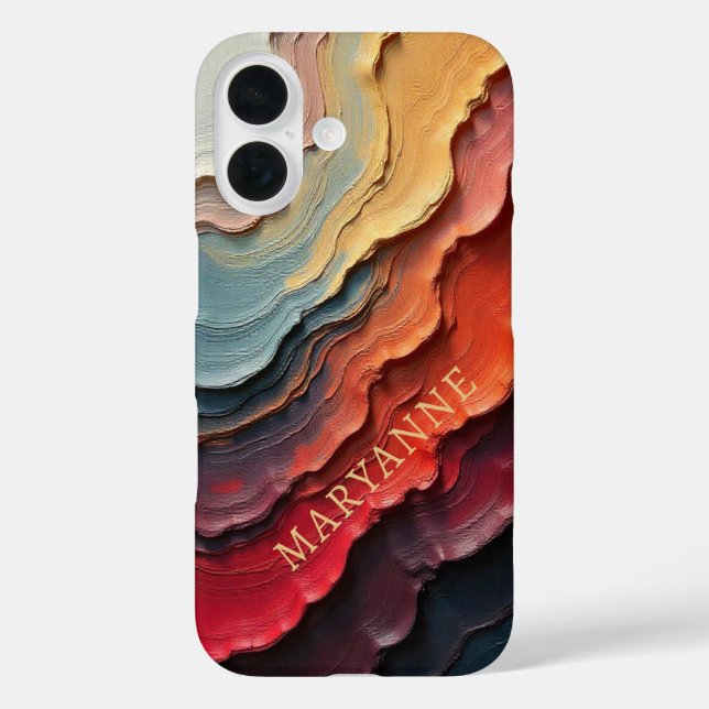 Trendy Unique Dried Paint Colours Case-Mate iPhone Case (Back)