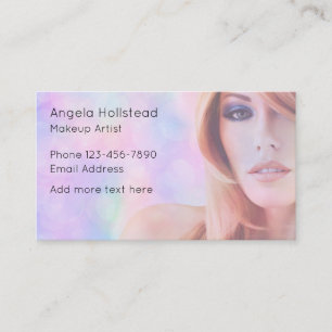 Trendy Unique Makeup Artist Business Cards