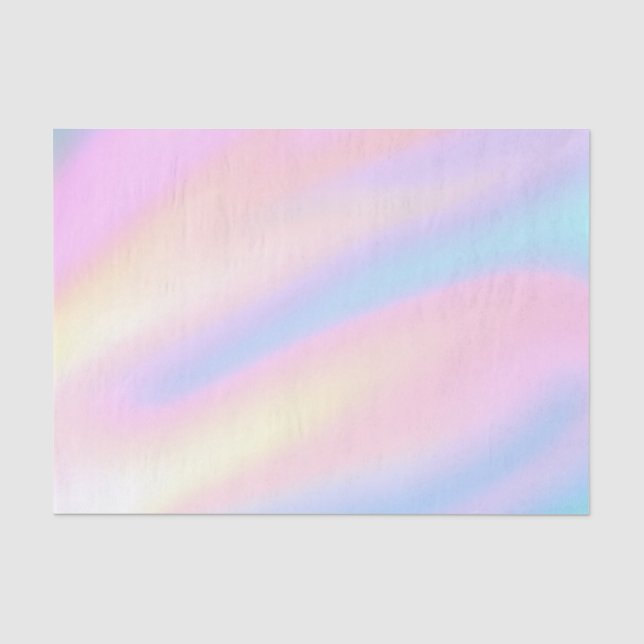 Trendy Unique pastel Pink Blue abstract waves Tissue Paper (Front)