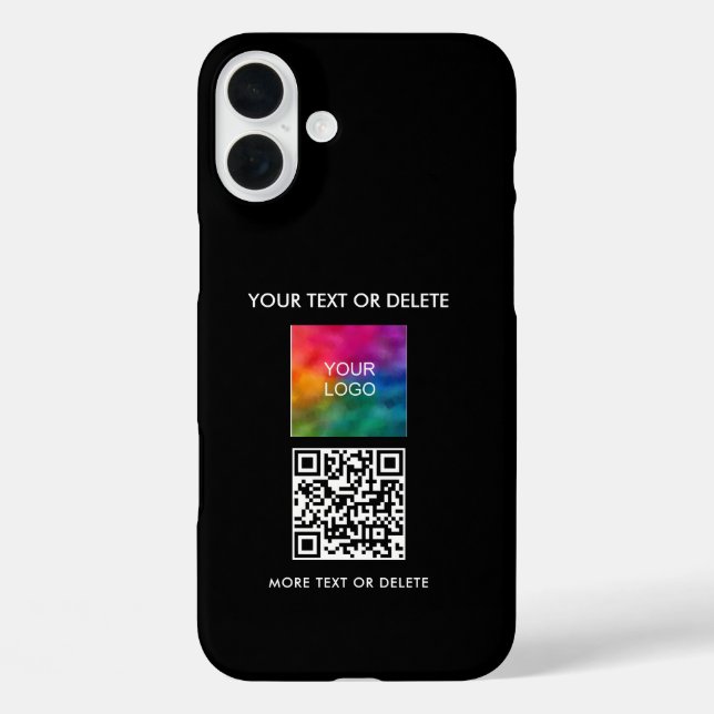 Trendy Upload Your Own Business Logo QR Code to Case-Mate iPhone Case (Back)
