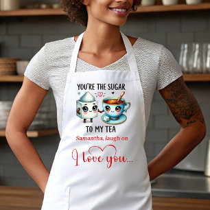 Trendy Valentine Funny Food Apron Personalized