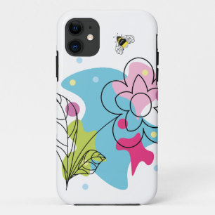 Trendy vector pattern of a summer flower in spots Case-Mate iPhone case