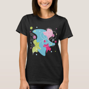 Trendy vector pattern of a summer flower in spots T-Shirt