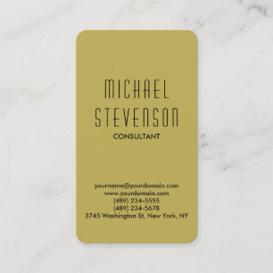 Trendy Vegas Gold Rounded Corner Business Card