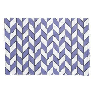 Trendy Very Peri Herringbone Chevron Pattern Pillowcase