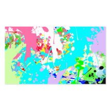Trendy Vibrant Teal Pink Watercolor Splatters