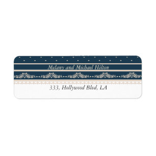 Trendy vintage damask lace polka dots wedding