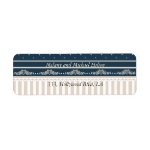 Trendy vintage damask lace stripes