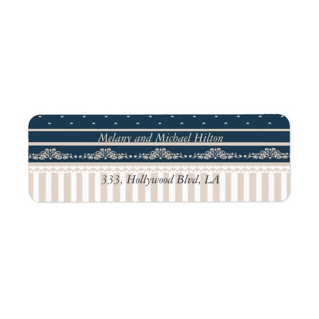 Trendy vintage damask lace stripes (Front)