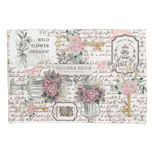 Trendy vintage French style decorative background Pillowcase
