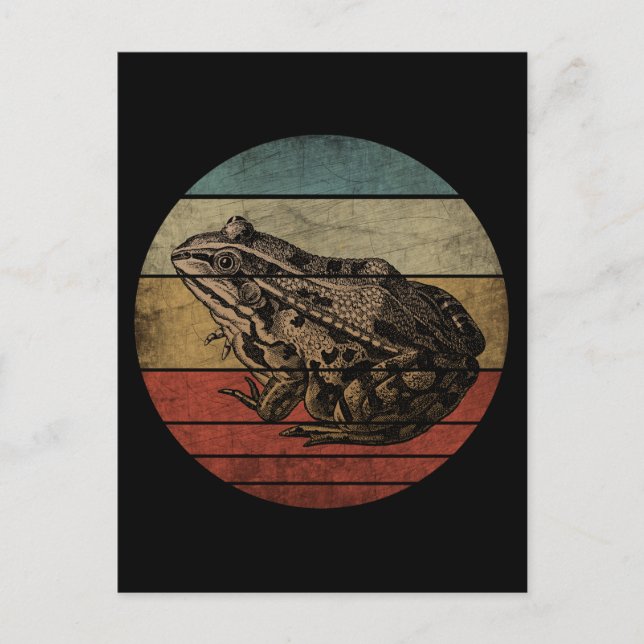 TRENDY VINTAGE FROG POSTCARD (Front)