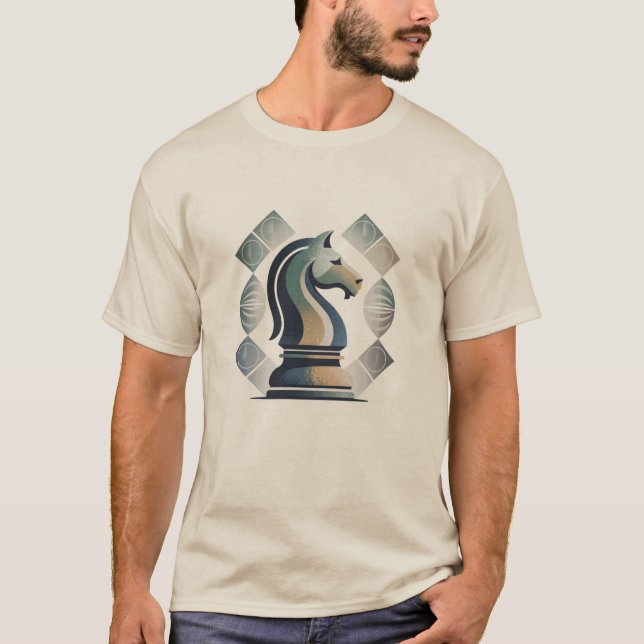 Trendy Vintage Knight Chess Pieces  T-Shirt (Front)