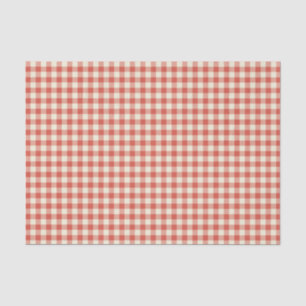 Trendy Vintage Red Chequerboard Pattern    Tissue Paper