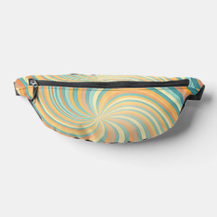 Trendy Vintage Retro Whirl Pastel Colour Bum Bags