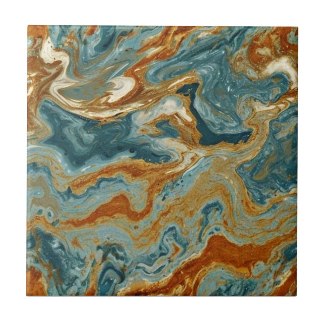 Trendy Vintage Rocky Pattern Style Ceramic Tile (Front)