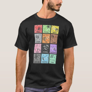 Trendy Vintage Zodiac Symbol Panels Premium T-Shirt