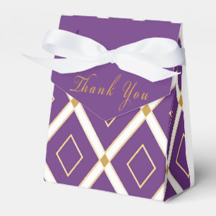 Trendy Violet Purple Dynamic Patterned Favour Box