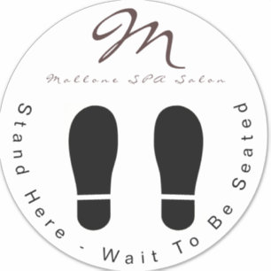 Trendy Wait To Be Seated SPA - Salon Floor sticker