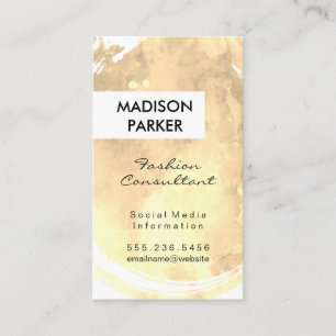Trendy Watercolor Brushed Business Card