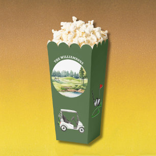 *Trendy Watercolor Golf Orientated Course Cart Favour Box