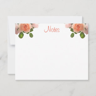 Trendy Watercolor Roses Calligraphy Script Floral Card