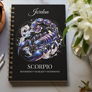 Trendy Watercolor Scorpio Zodiac Journal