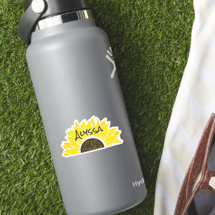 Trendy Watercolor Sunflower Floral Botanical