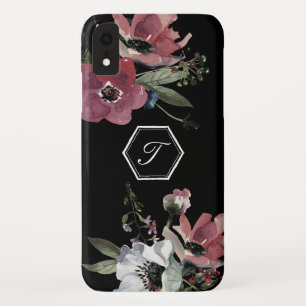 Trendy Watercolor Vintage Wildflower Monogram Case-Mate iPhone Case