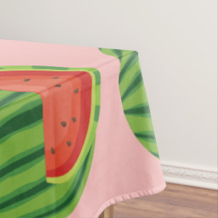 Trendy Watermelon Pattern Pink Tablecloth