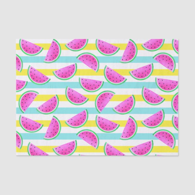Trendy Watermelons Colourful Pattern Tissue Paper (Front)