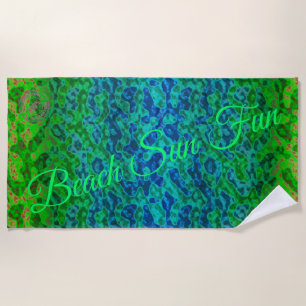 Trendy Waves Beach Towel