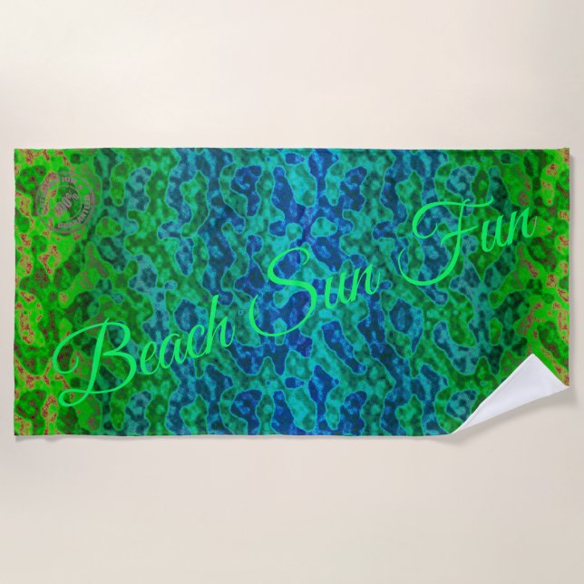 Trendy Waves Beach Towel (Front)