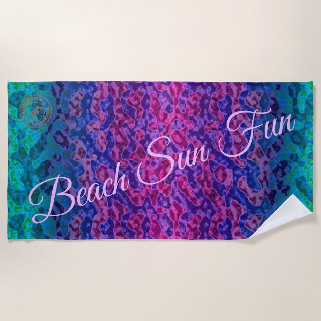 Trendy Waves Beach Towel (Front)