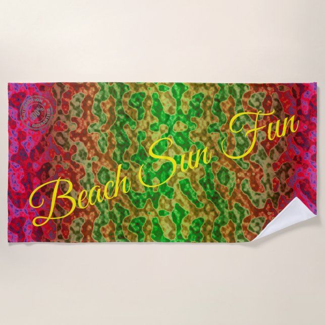 Trendy Waves Beach Towel (Front)